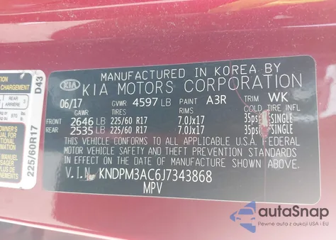 2018 Kia Sportage Lx from USA, damaged, VIN KNDPM3AC6J7343868